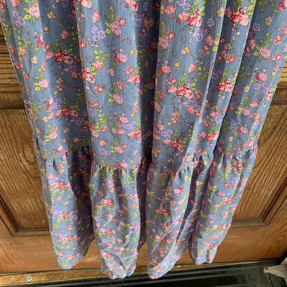 NWT Wild Fable purple floral tiered midi dress - Picture 9 of 12